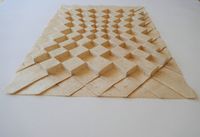 Concave Cuboid, 40 x 60cm, one sheet of washi, folded